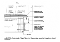 Balustrade Edge Tiles (On Coupling Underlay) Junction Type 2